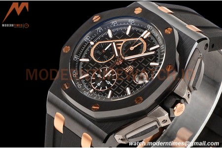 Audemars Piguet - AP ROO Chronograph 44mm CER/CER/RU Black JJF A3126 Mod