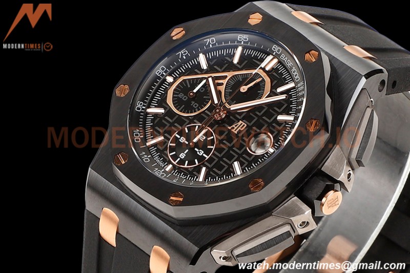 Audemars Piguet - AP ROO Chronograph 44mm CER/CER/RU Black JJF A3126 Mod