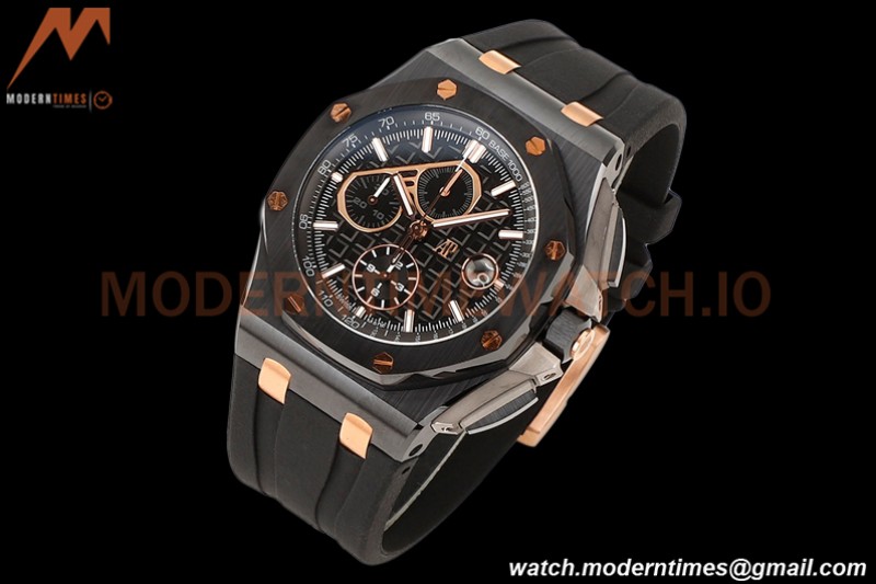 Audemars Piguet - AP ROO Chronograph 44mm CER/CER/RU Black JJF A3126 Mod