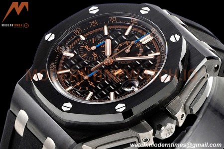 Audemars Piguet - AP ROO Chronograph 44mm CER/CER/RU Blk/Blk JJF A3126 Mod