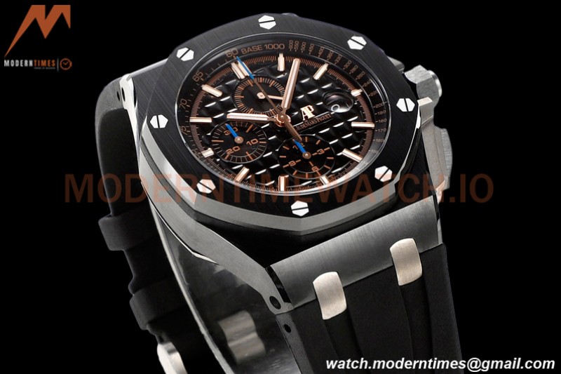 Audemars Piguet - AP ROO Chronograph 44mm CER/CER/RU Blk/Blk JJF A3126 Mod