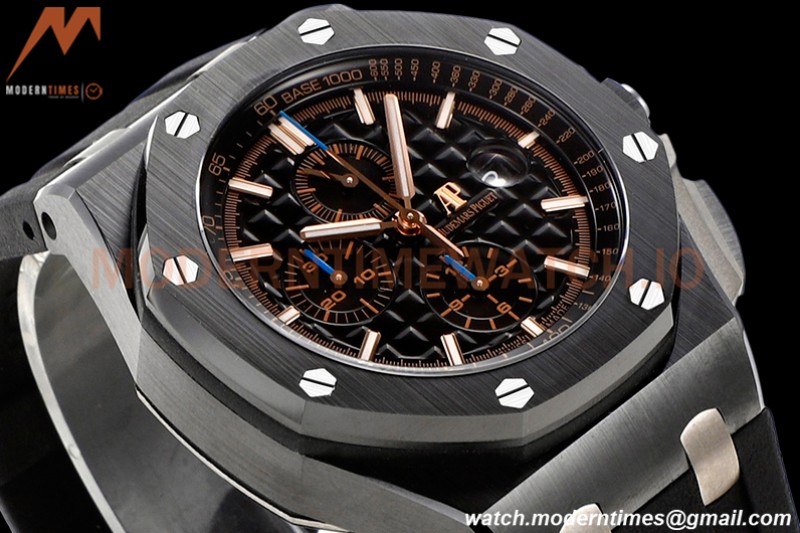 Audemars Piguet - AP ROO Chronograph 44mm CER/CER/RU Blk/Blk JJF A3126 Mod