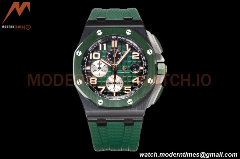 Audemars Piguet - AP ROO Chronograph 44mm CER/CER/RU Green JJF A3126 Mod