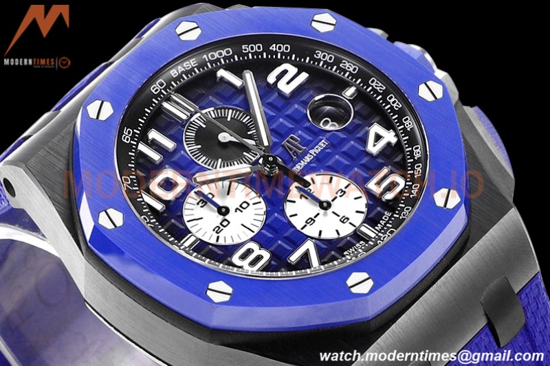 Audemars Piguet - AP ROO Chronograph 44mm CER/CER/RU Blue JJF A3126 Mod