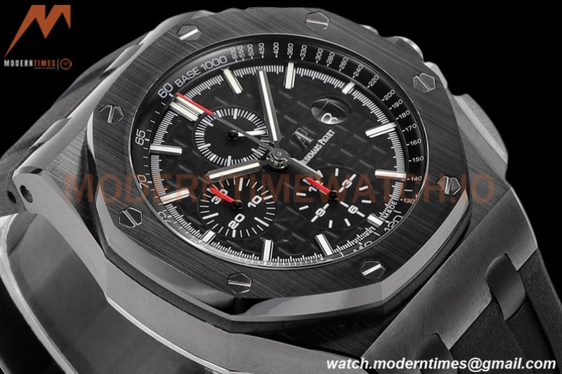 Audemars Piguet - AP ROO Chronograph 44mm CER/CER/RU All Black JJF A3126 Mod