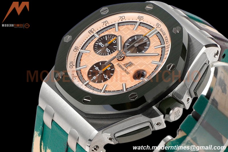 Audemars Piguet - AP ROO Chronograph 44mm CER/SS/RU Blue/Yelw JJF A3126 Mod