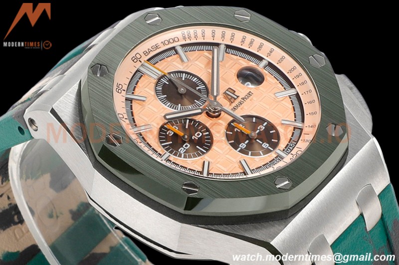 Audemars Piguet - AP ROO Chronograph 44mm CER/SS/RU Blue/Yelw JJF A3126 Mod