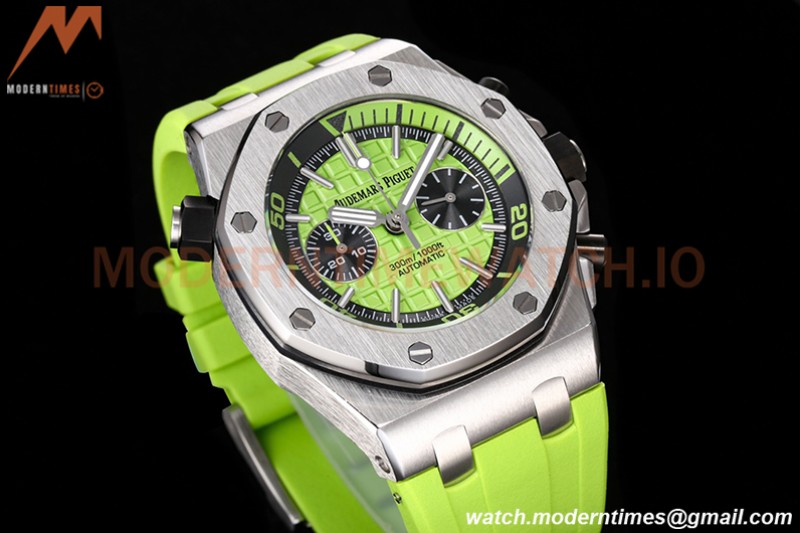 Audemars Piguet - AP ROO Diver Chrono 42mm SS/RU Green JJF A3124 Mod