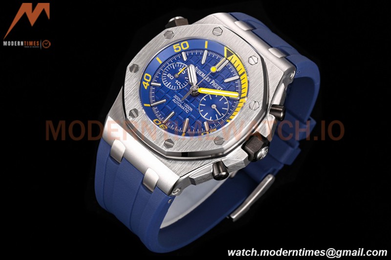 Audemars Piguet - AP ROO Diver Chrono 42mm SS/RU Blue JJF A3124 Mod