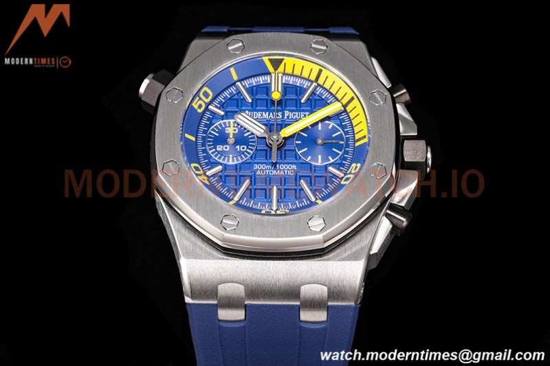 Audemars Piguet - AP ROO Diver Chrono 42mm SS/RU Blue JJF A3124 Mod