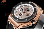Audemars Piguet - AP ROO Chronograph 44mm RG/CER/RU Grey/Blk JJF A3126 Mod