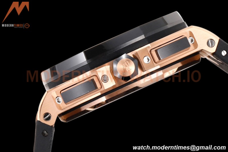 Audemars Piguet - AP ROO Chronograph 44mm RG/CER/RU Grey/Blk JJF A3126 Mod