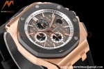 Audemars Piguet - AP ROO Chronograph 44mm RG/CER/RU Grey/Blk JJF A3126 Mod
