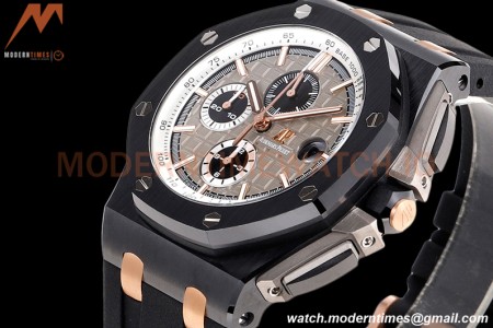 Audemars Piguet - AP ROO Chronograph 44mm CER/CER/RU Grey/Blk JJF A3126 Mod