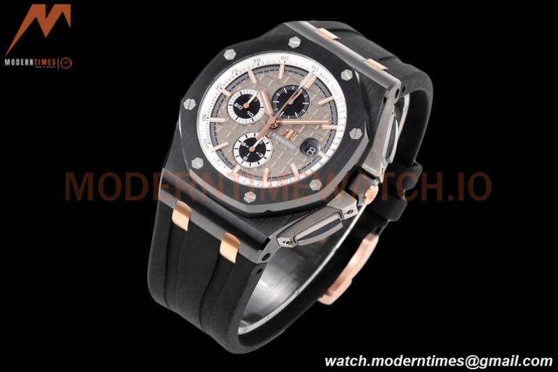 Audemars Piguet - AP ROO Chronograph 44mm CER/CER/RU Grey/Blk JJF A3126 Mod