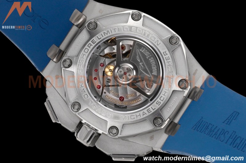 Audemars Piguet - AP ROO Chronograph 44mm SS/CER/RU Grey/Blue JJF A3126 Mod