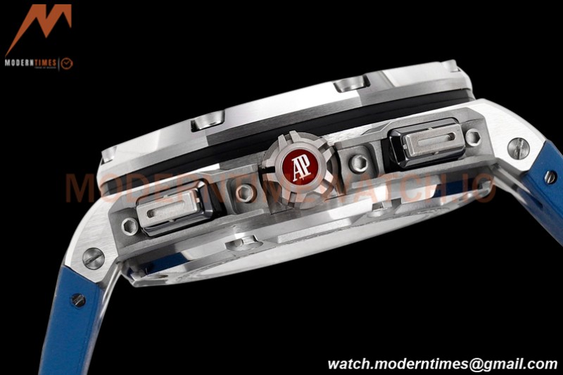 Audemars Piguet - AP ROO Chronograph 44mm SS/CER/RU Grey/Blue JJF A3126 Mod