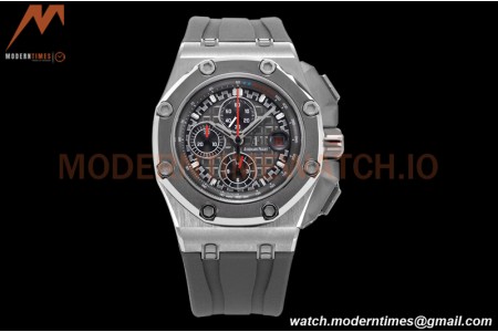 Audemars Piguet - AP ROO Chronograph 44mm SS/CER/RU Grey/Black JJF A3126 Mod