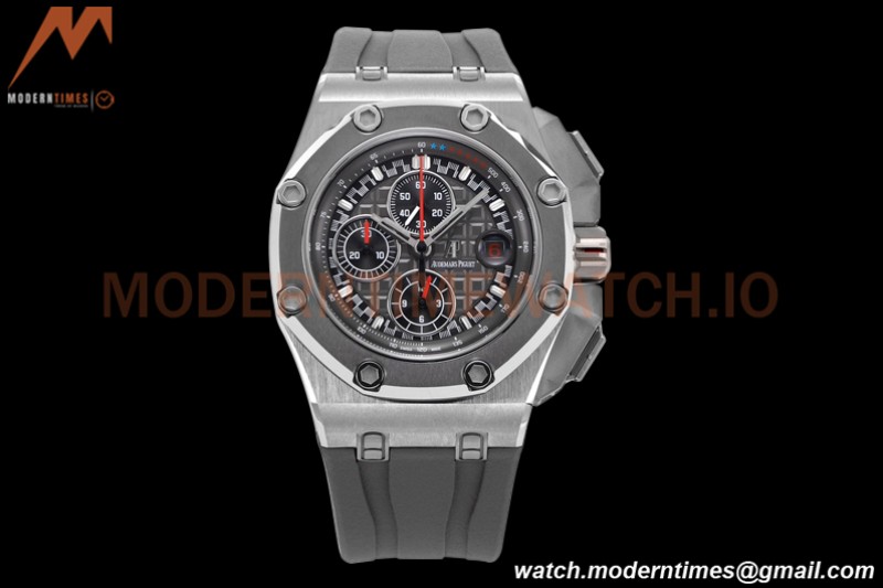 Audemars Piguet - AP ROO Chronograph 44mm SS/CER/RU Grey/Black JJF A3126 Mod