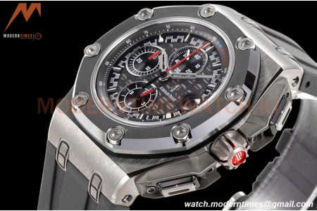 Audemars Piguet - AP ROO Chronograph 44mm SS/CER/RU Grey/Black JJF A3126 Mod