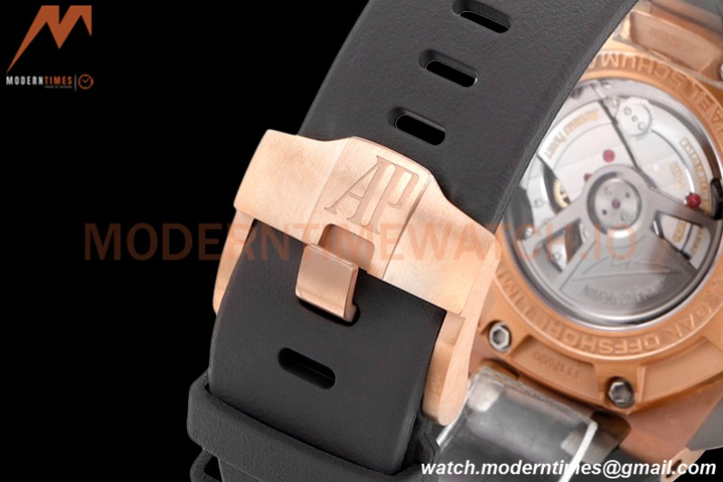 Audemars Piguet - AP ROO Chronograph 44mm RG/CER/RU Grey/Black JJF A3126 Mod