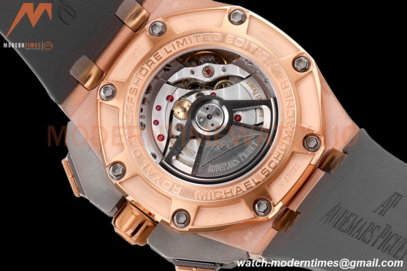 Audemars Piguet - AP ROO Chronograph 44mm RG/CER/RU Grey/Black JJF A3126 Mod