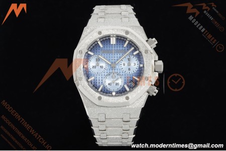 Audemars Piguet - Royal Oak Chrono 26240BC 41mm Frosted SS/SS Gradient Blue APSF SH4401 | 오데마 피게 - 로얄 오크 크로노 26240BC 41mm 프로스티드 SS/SS 그라데이션 블루 APSF SH4401