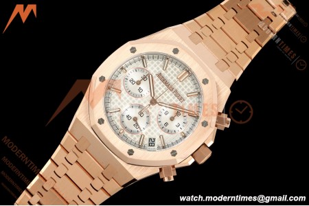 Audemars Piguet - Royal Oak 26240OR Gain Weight 41mm RG/RG White SWF Dial DDF DD4401