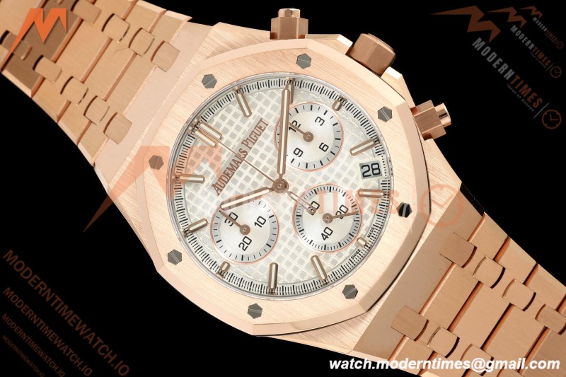 Audemars Piguet - Royal Oak 26240OR Gain Weight 41mm RG/RG White SWF Dial DDF DD4401 | 오데마 피게 - 로얄 오크 26240OR 게인 웨이트 41mm RG/RG 화이트 SWF 다이얼 DDF DD4401