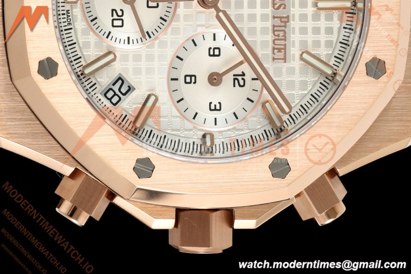Audemars Piguet - Royal Oak 26240OR Gain Weight 41mm RG/LE White SWF Dial DDF DD4401 | 오데마 피게 - 로얄 오크 26240OR 게인 웨이트 41mm RG/LE 화이트 SWF 다이얼 DDF DD4401
