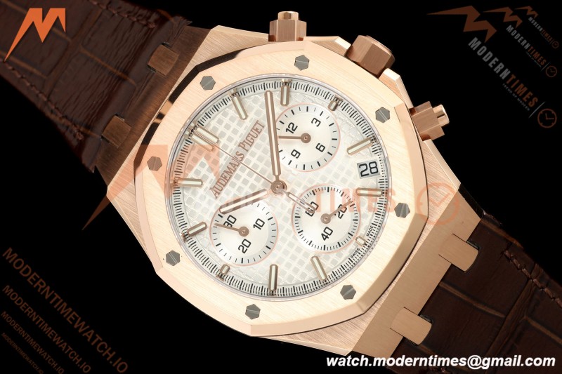 Audemars Piguet - Royal Oak 26240OR Gain Weight 41mm RG/LE White SWF Dial DDF DD4401 | 오데마 피게 - 로얄 오크 26240OR 게인 웨이트 41mm RG/LE 화이트 SWF 다이얼 DDF DD4401