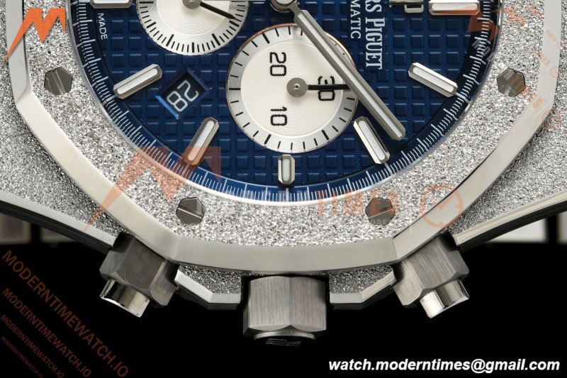 Audemars Piguet - Royal Oak Chrono 26331BC 41mm Frosted SS/SS Blue APSF A2385