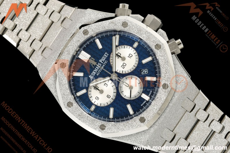 Audemars Piguet - Royal Oak Chrono 26331BC 41mm Frosted SS/SS Blue APSF A2385