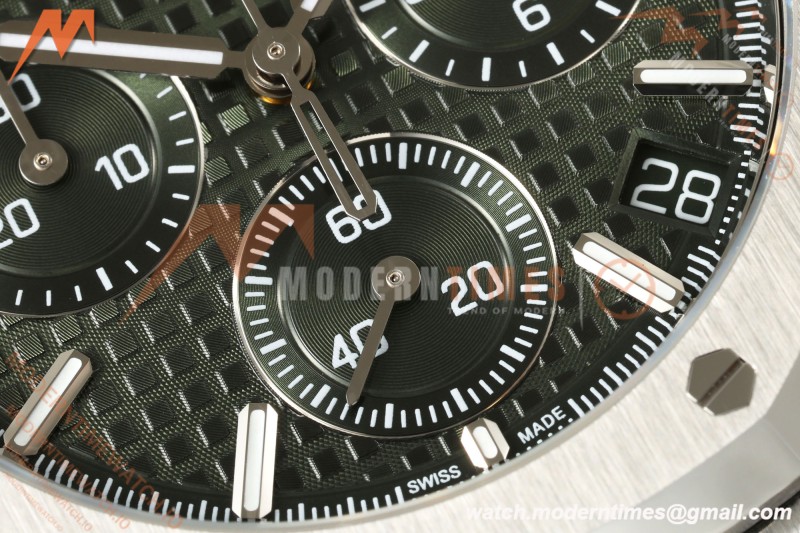 Audemars Piguet - Royal Oak 26240ST 41mm SS/SS Green Dial ZF DD4401 Free Sprung