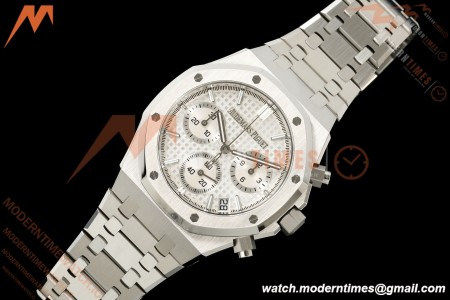 Audemars Piguet - Royal Oak 26240ST 41mm SS/SS White Dial ZF DD4401 Free Sprung