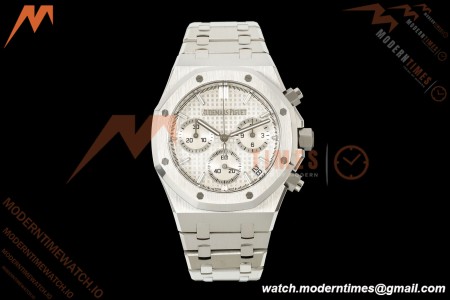 Audemars Piguet - Royal Oak 26240ST 41mm SS/SS White Dial ZF DD4401 Free Sprung
