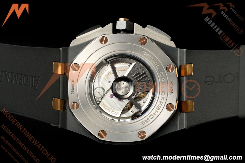Audemars Piguet - AP ROO Chronograph 26405CE 44mm Black CER/RG/RU Blk/Stk JF A3126