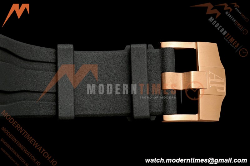 Audemars Piguet - AP ROO Chronograph 26405CE 44mm Black CER/RG/RU Blk/Stk JF A3126