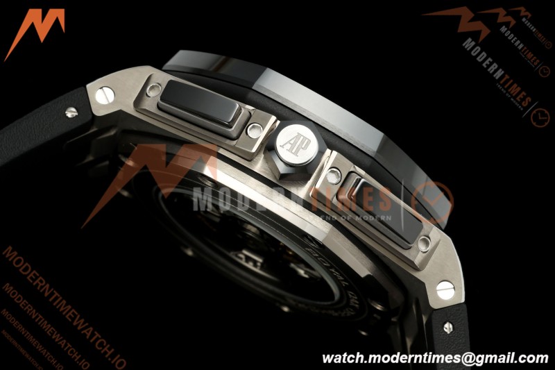 Audemars Piguet - AP ROO Chronograph 26400IO 44mm CER/SS/RU Black/Silver JF A3126