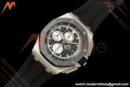 Audemars Piguet - AP ROO Chronograph 26400IO 44mm CER/SS/RU Black/Silver JF A3126
