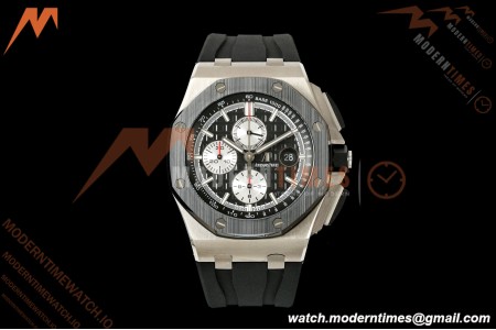 Audemars Piguet - AP ROO Chronograph 26400IO 44mm CER/SS/RU Black/Silver JF A3126
