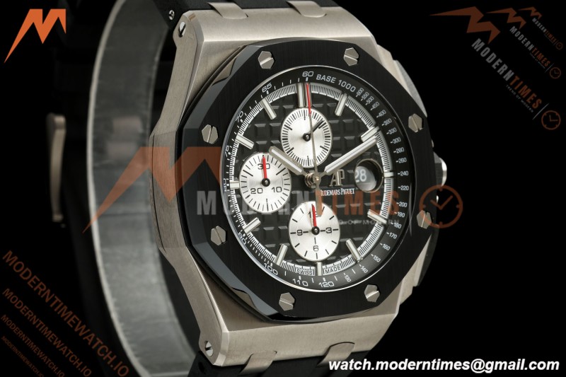 Audemars Piguet - AP ROO Chronograph 26400IO 44mm CER/SS/RU Black/Silver JF A3126