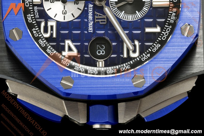 Audemars Piguet - AP ROO Chronograph 26405CE 44mm Blue CER/RU Blu/Num JF A3126