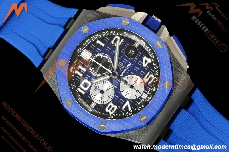 Audemars Piguet - AP ROO Chronograph 26405CE 44mm Blue CER/RU Blu/Num JF A3126