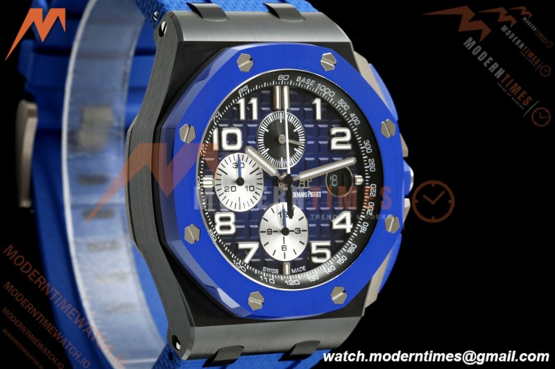 Audemars Piguet - AP ROO Chronograph 26405CE 44mm Blue CER/RU Blu/Num JF A3126
