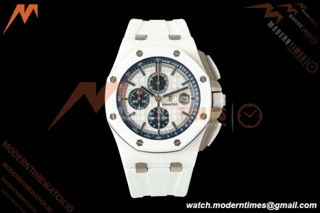 Audemars Piguet - AP ROO Chronograph 26402CB 44mm CER/CER/RU White JF A3126