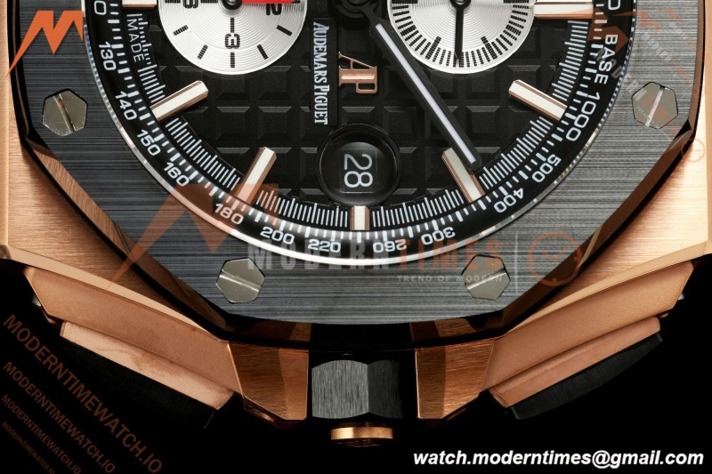 Audemars Piguet - AP ROO Chronograph 26401RO 44mm RG/CER/RU Blk/Wht JF A3126