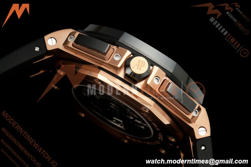 Audemars Piguet - AP ROO Chronograph 26401RO 44mm RG/CER/RU Blk/Wht JF A3126