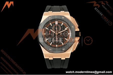 Audemars Piguet - AP ROO Chronograph 26401RO 44mm RG/CER/RU Black JF A3126