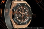 Audemars Piguet - AP ROO Chronograph 26401RO 44mm RG/CER/RU Black JF A3126